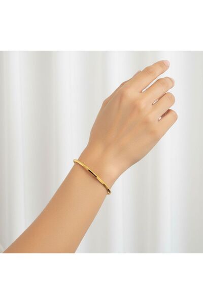 kuyumcu nurettin 8 gr (GRAM) Yarı Simli Ajda Bilezik Yatırımlık İşçiliksiz 22 Ayar Altın