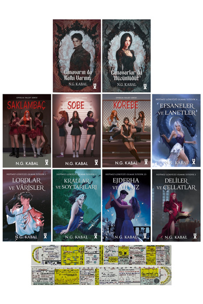 Dex N. G. Kabal 10 Kitap Set(Ciltli)Hepimiz Gökyüzü Olmak İstedik-Saklambaç-S...