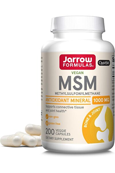 Jarrow Formulas 1000 ملغ من ميثيل سلفونيل ميثان - 200 كبسولة نباتية - ميثيل س...