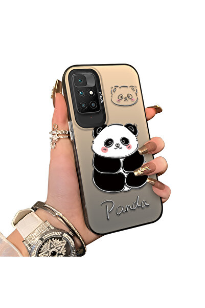 ucuc غطاء سيليكون متوافق مع هاتف Xiaomi Redmi 10 بنمط الباندا اللطيف، غطاء مق...