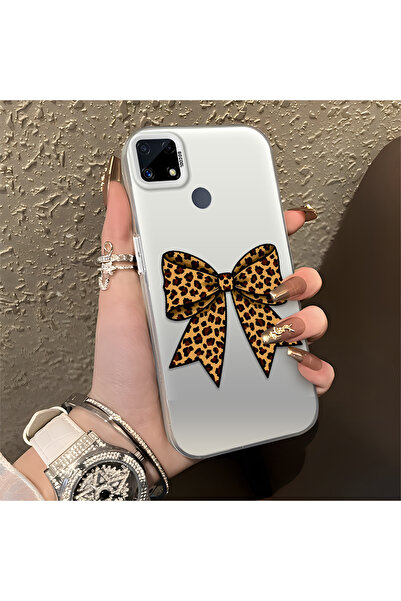 ucuc حافظة حماية متينة من السيليكون متوافقة مع هاتف Realme C15 بتصميم الفهد و...