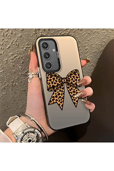 ucuc حافظة سيليكون متينة متوافقة مع هاتف سامسونج جالاكسي S24 مع تصميم الفهد و...