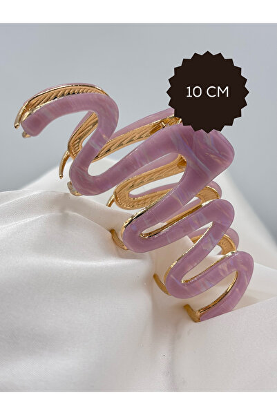 Raha Butik Cataramă metalică model zig-zag din acrilic, tip os, 10 cm