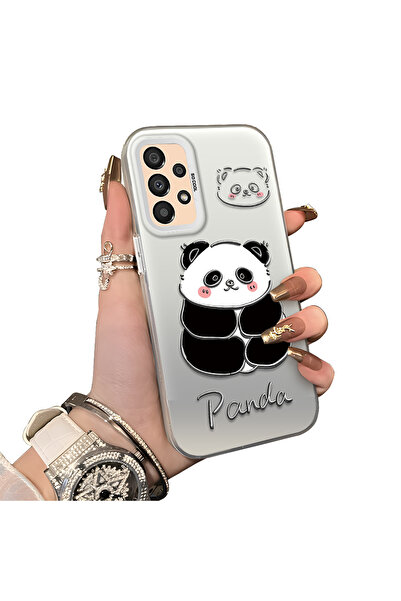 ucuc غطاء سيليكون متوافق مع هاتف سامسونج جالاكسي A33 بنمط الباندا اللطيف ومقا...