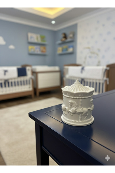 markasi Atlı Karınca Figürlü Dekoratif Kutu, Masa Üstü Düzenleyici, Bebek Çocuk odası aksesuar, organizer