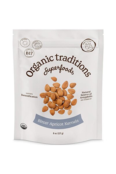 Organic Traditions Apricot Kernels – Sundried - Natural Source of Vitamin B17...