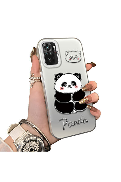 ucuc غطاء سيليكون متوافق مع هاتف Xiaomi Redmi Note 10 بنمط الباندا اللطيف، غط...