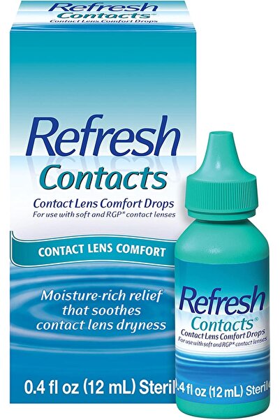 Refresh عدسات لاصقة، قطرات للعين لعلاج جفاف العين، راحة العدسات اللاصقة، 0.4 ...
