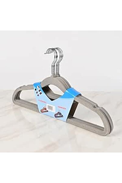 Generic Gray Velvet Clothes Hangers Set of 6