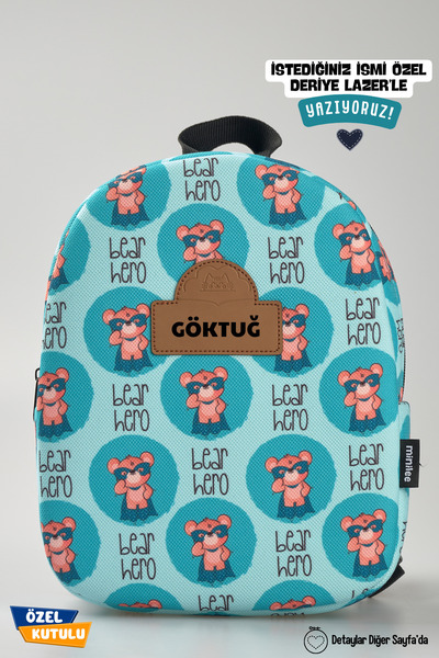 Minilee KİŞİYE ÖZEL İSİMLİ - Kahraman Ayıcık 0-8 Yaş - Kreş, Anaokulu Çocuk S...