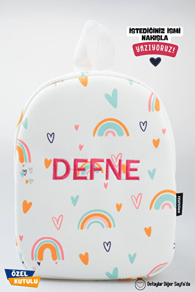 Minilee Mutlu Gökkuşakları – Gökkuşağı Desenli Anaokulu Kreş Çocuk Çantası Ki...