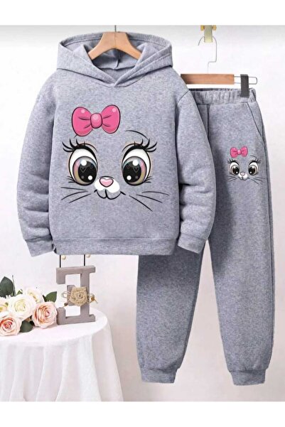Nice Clothes Παιδικό Σετ Φόρμας με Κουκούλα UNISEX CAT FACE