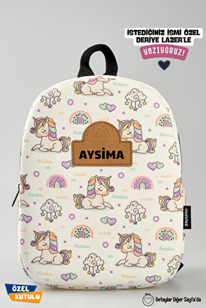 Minilee Kişiye Özel Isimli - Tembel Unicorn 0-8 Yaş - Kreş, Anaokulu Çocuk Sı...