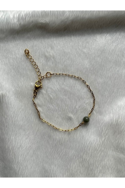 Pel Design سوار من الفولاذ المصنوع يدويًا من حجر الزمرد المينيمال، مصنوع من ا...