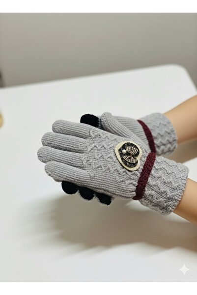 MİNİKO KİDS Ki̇tti̇ 25240-03 Girls' Knitted Tricot Gloves 9-12 Years