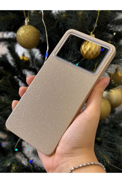 TechTrove Poco X6 Pro İçin Uyumlu Simli Soft Tasarımlı Lüx Tasarım Kılıf