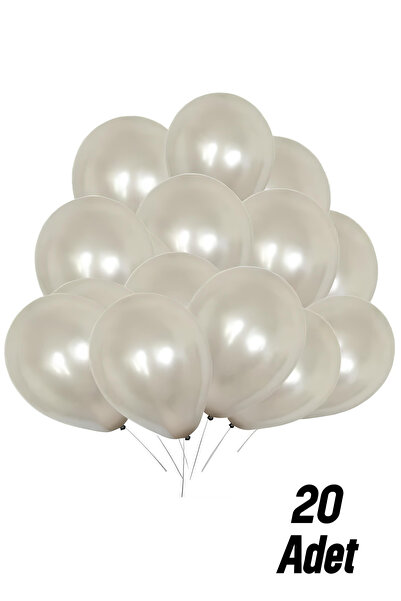 kutuTR Metalik Balon 13 İnç – Parlak Görünümlü Silikon Balon – 20 Adet