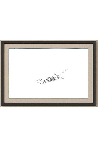 karikatural Hosseini Kazem 29x21cm Orijinal Karikatür Tablo Tablo