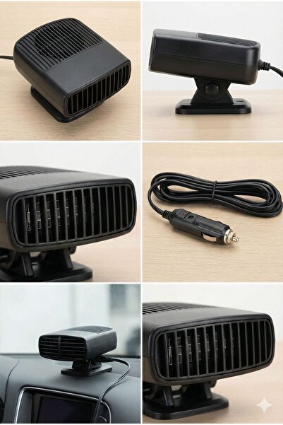 CALIBURN 200W Araç İçi Isıtıcı Fan - 12V Çakmaklık Girişli Oto Kaloriferi - Hızlı Buğu ve Buz Çözücü