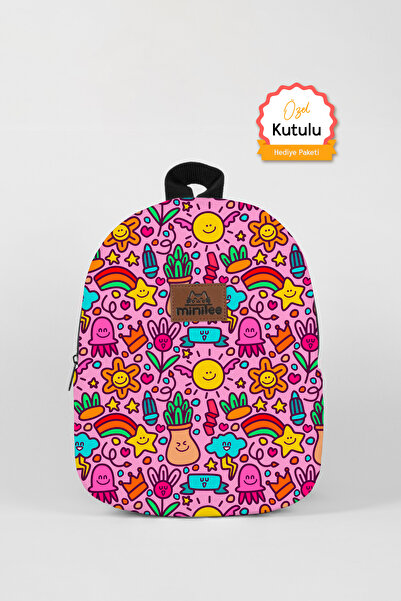 Minilee Gülen Yüzler 0-8 Yaş - Kreş, Anaokulu Çocuk Sırt Çantası [özel Kutulu]