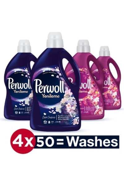 Perwoll Renewal Flower Charm Colours 2x2.75L & Flower Charm Dark Colours 2x2.75L (Set of 4)