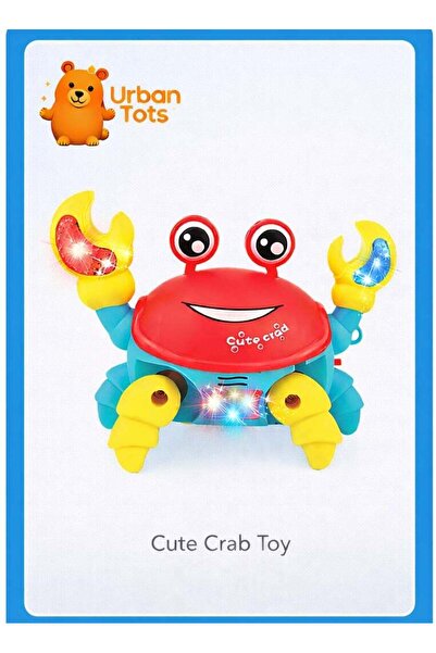 URBAN TOTS لعبة صغيرة على شكل سلطعون زاحف مع موسيقى وإضاءة