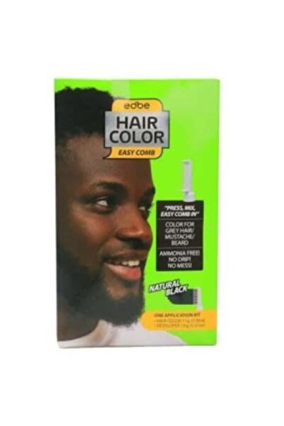 Edbe صبغة الشعر واللحية للرجال من أوكير، خالية من الأمونيا، لون أسود