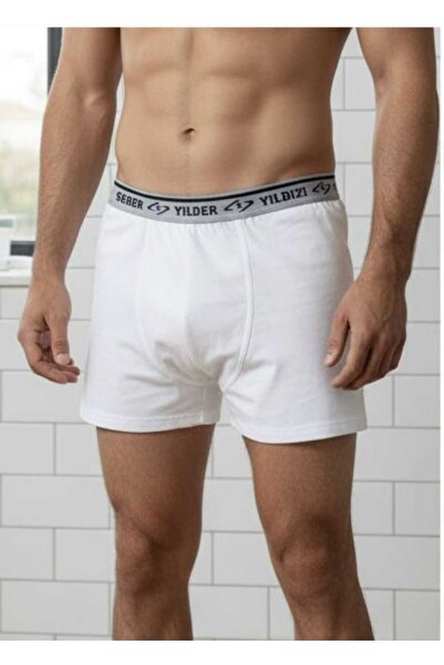 Seher Yıldızı Erkek Elestan Likralı Pamuklu Boxer 3'lü