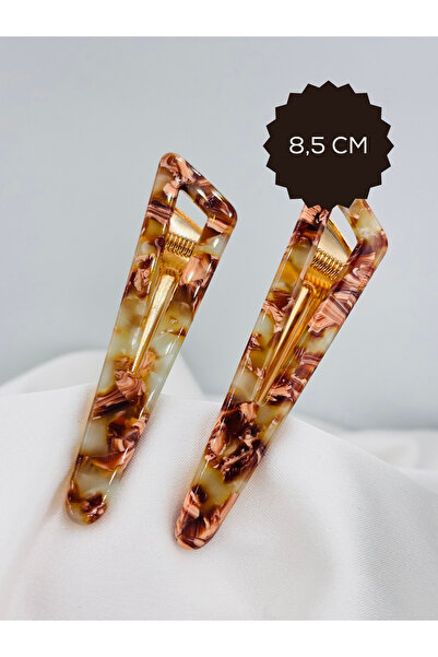 Raha Butik Cataramă metalică triunghiulară, multicoloră, perlată, 8,5 cm
