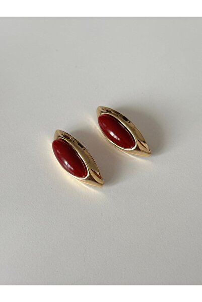 Charmist 14K Çelik Üzeri Altın Kaplama Basic Kemik Küpe