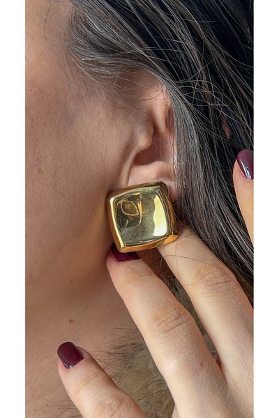 FIORA AKSESUAR Çelik Kare Küpe