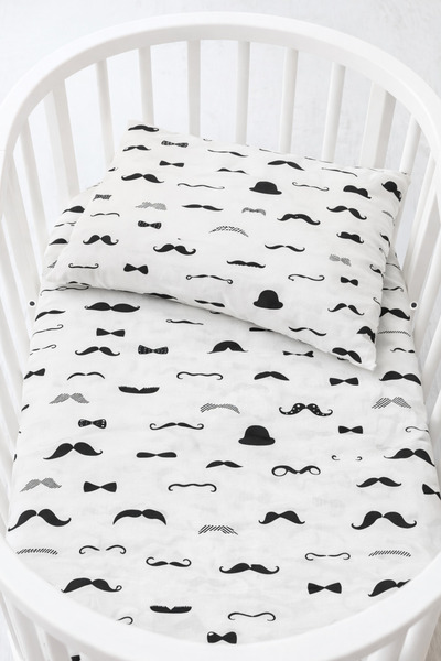 Babycitytr %100 Pamuk Müslin Bebek Yatak Çarşafı & Yastık Seti Yumuşacık, Nef...