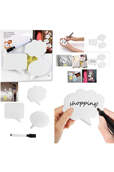 Hediye Rüzgarı Kalemli Konuşma Balonu Tasarımlı Magnet – Kişiye Özel Not Yazı...