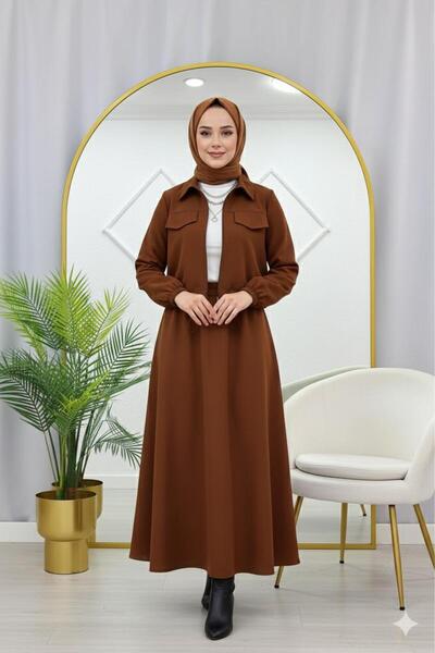 YILMAZBARMAZ Costum dublu pentru femei cu talie elastică