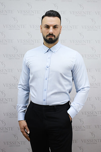 VESSENTE Gift Boxed Premium Quality Oxford Cotton Slimfit Long Sleeve Button-...