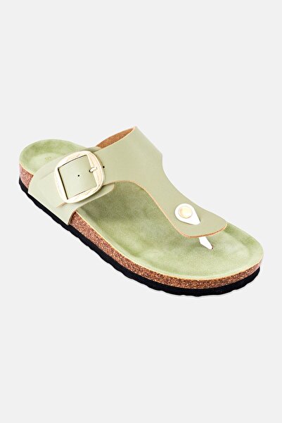 JASON WU Women Slip On Cork Sandals, Olive