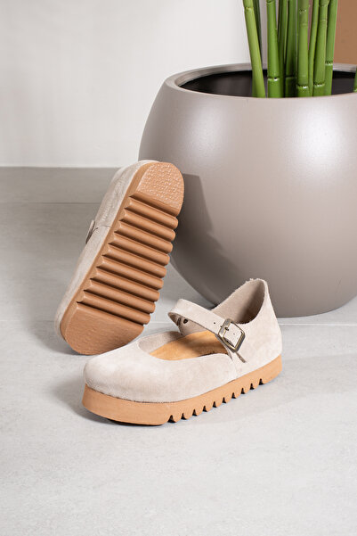 Uniqueqoop Ottawa Genuine Leather Cork Sole Orthopedic Women's High Eva Ballerinas