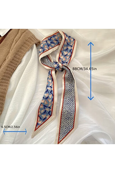 MAHLA Design Scarf - Thin Neck Shawl - Bag Accessory - 84cm