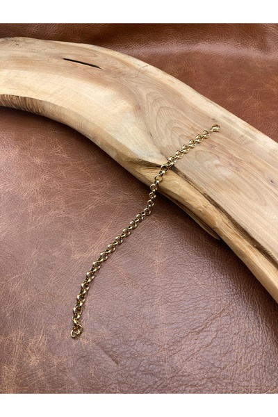 Çelik Asilzade 6mm Rolo Belcher Zincir Bileklik - 18K Altın ve Gümüş Kaplama ...