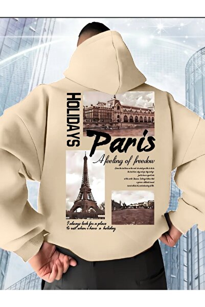 PENTHİLUS سويت شيرت باريس مطبوع 3 إنترنيشنال كيو بغطاء رأس للجنسين