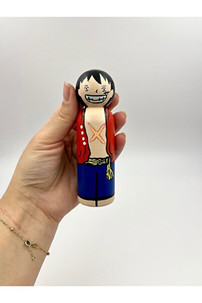 Alf Wood One Piece - Monkey D. Luffy - Peg Doll - Handmade Figure