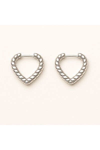 mischa jewelry سلسلة أقراط على شكل قلب ملتوية لا تفقد لونها