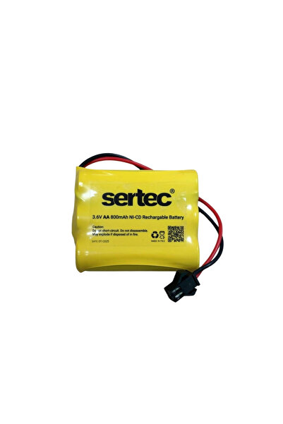 byhodi Sertec 3.6V 3S1P Aa 800 Mah Toy Battery with Cable + Black Connector