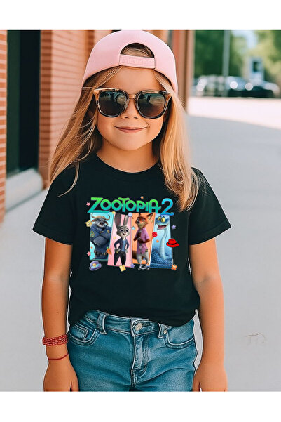 lovver Tricou pentru copii cu imprimeu premium, ediție specială Zootopia, cu ...