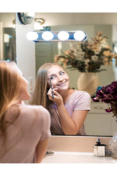 Brokoli Home Makyaj Aynası Işığı Taşınabilir Pilli Vantuzlu Makyaj Lambası 4 ...