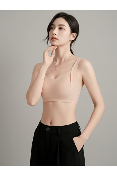 Boubon Co Skin Nude Color Leaves No Trace B Cup Without Underwire D Stitch-Free Laser Cut t Shaping / Sculpting Bra with Removable Pads