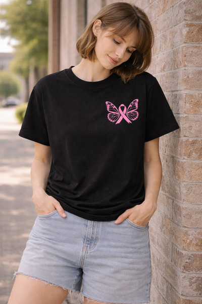 VİVA LORA Butterfly Printed Women's Cotton Oversize T-Shirt