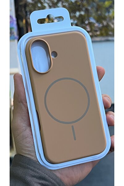 EDELFU آيفون 16 - غطاء سيليكون مقاوم للاتساخ مع مغناطيس ناعم كالمخمل من الداخل