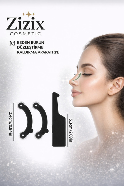 zizix 2’li Burun Kaldırma Aparatı – Burun Düzleştirci, Burun Ucu Kaldırıcı, S...