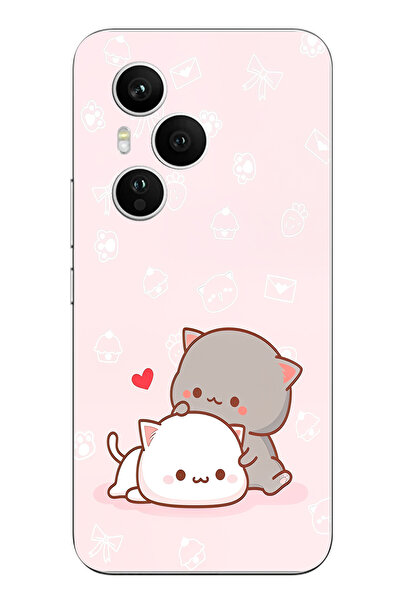 TechTree حافظة سيليكون متوافقة مع Honor 400 PRO، لطيفة وريموتية، مطبوع